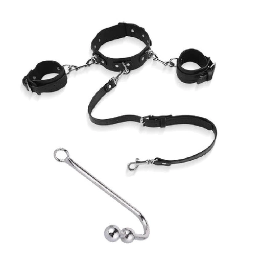 Elegant Collar Hook 5334 Anal and with Beaded Cuffs 0724